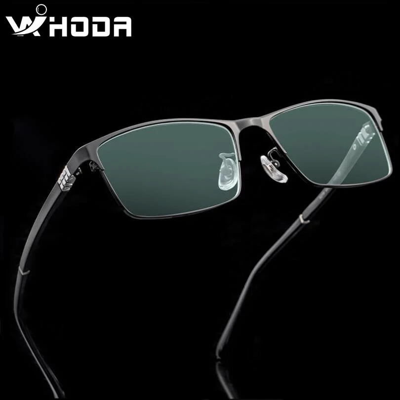 

WIHODA Male Titanium Alloy Square Business Glass Frames, Men's Optical Glasses Frame for Myopia Prescription Eyeglasses F8279