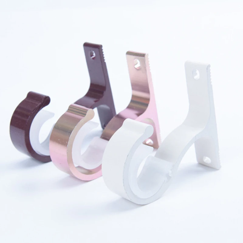 

Aluminium Alloy Window Curtain Drapery Rod Holders Bracket DIY Rome Pole Curtain Brackets Support Rack Shelf Decor