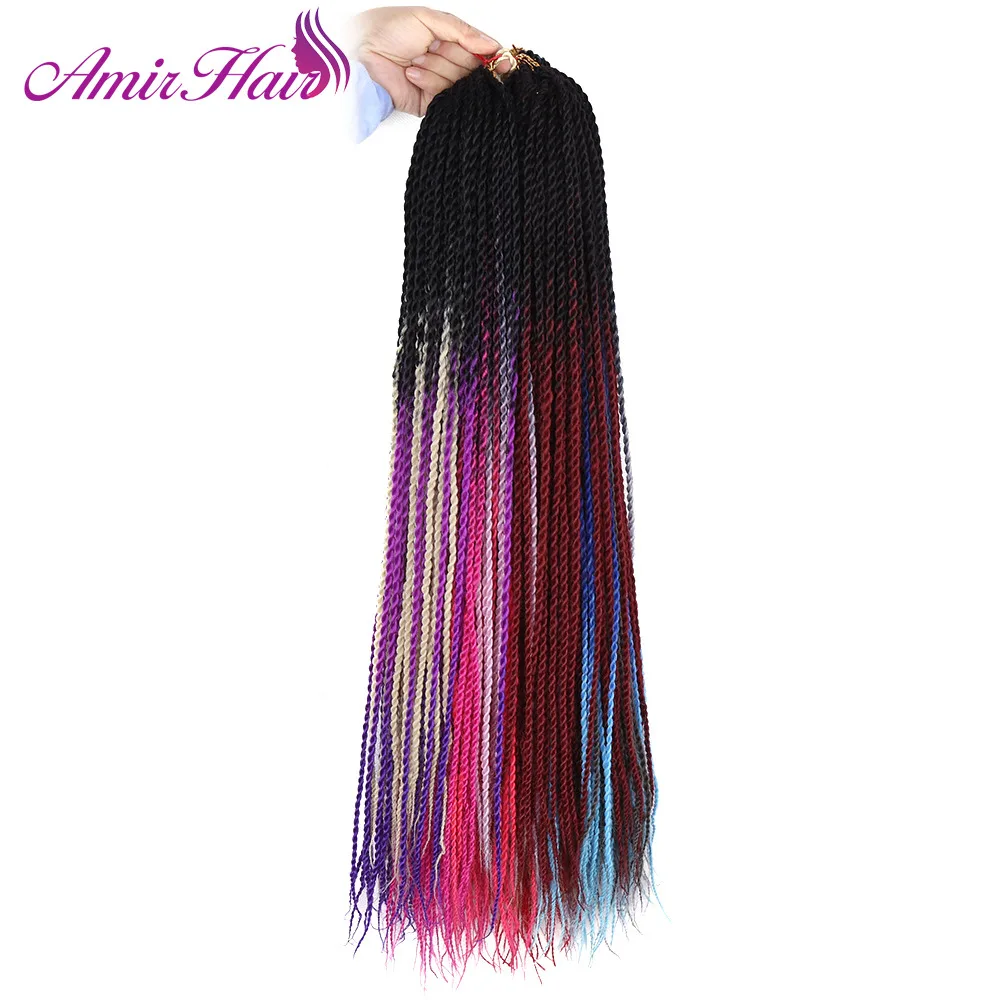 Amir 30 корней Омбре плетеные волосы Сенегальские твист кроше удлинители волос
