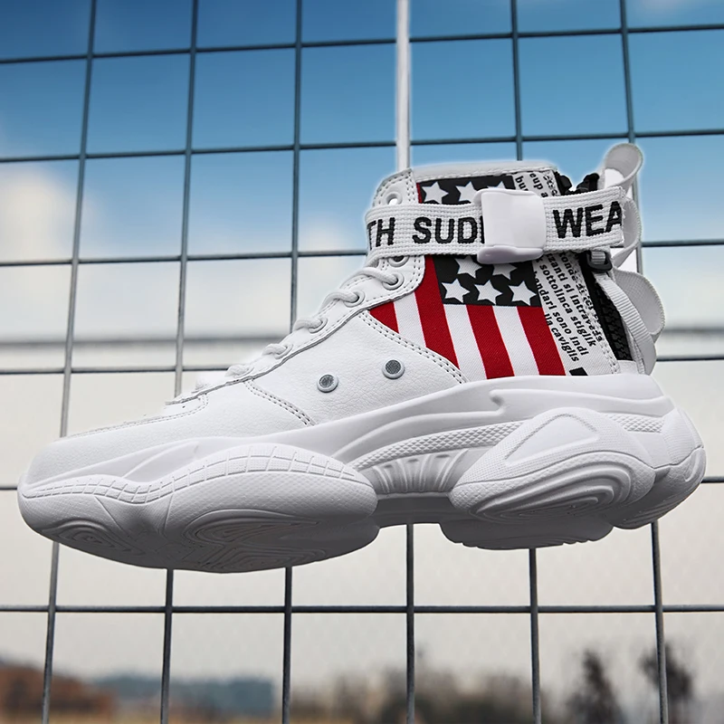 

Уличный стиль, искусственная кожа, дышащая, толстая подошва, спортивная обувь, мужские кроссовки для бега и фитнеса