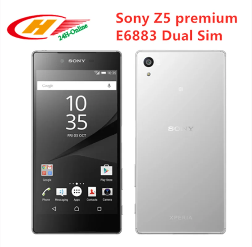Разблокированный мобильный телефон sony Xperia Z5 Premium E6883, 3 ГБ ОЗУ, 32 Гб ПЗУ, две sim-карты, быстрая зарядка, четыре ядра, 5,5 дюймов, NFC LTE