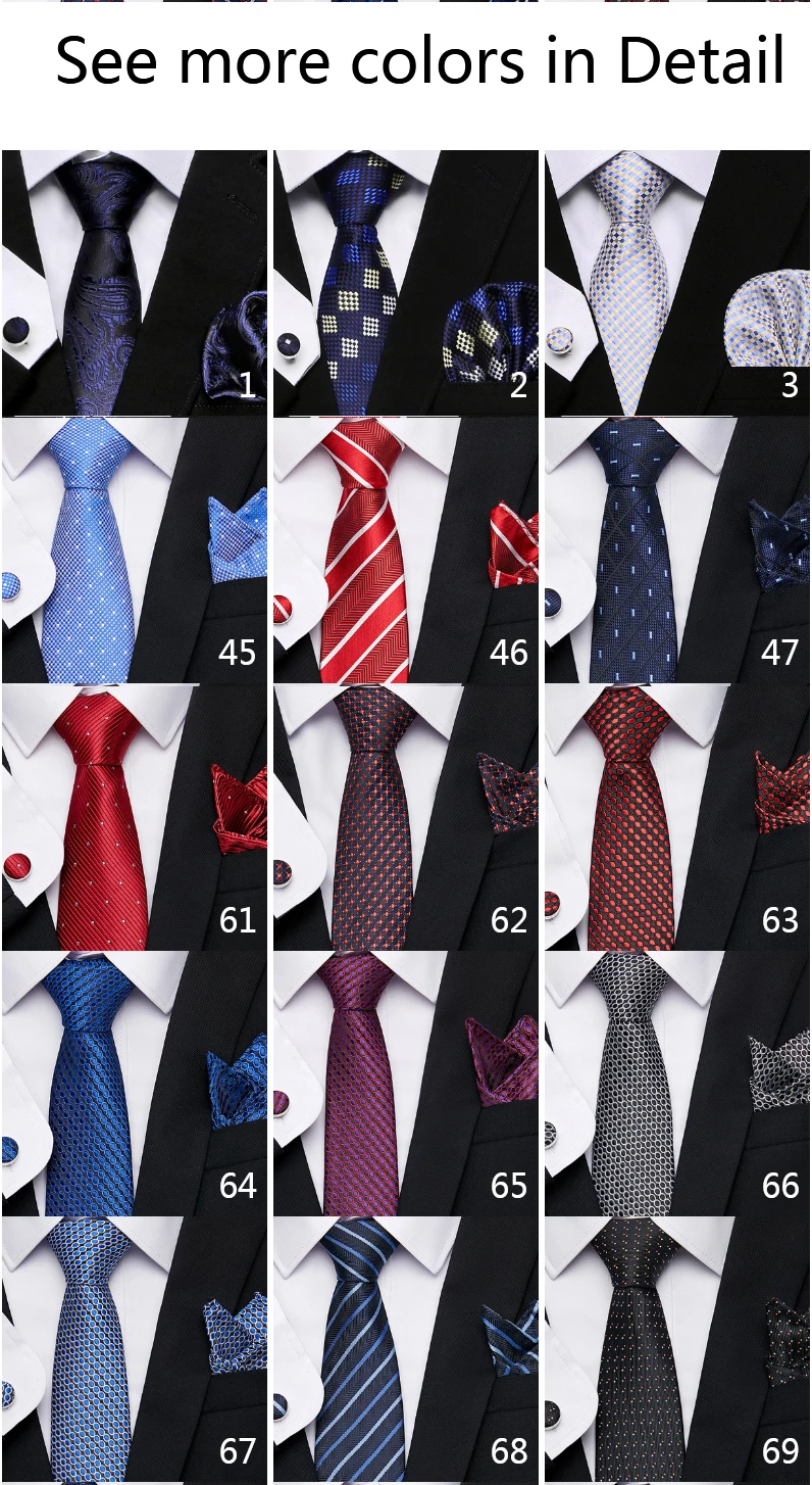 

Newest design Handmade Luxury 7.5 cm Tie Handkerchief Pocket Squares Cufflink Set Tie Necktie Male Father's Day Festive Present