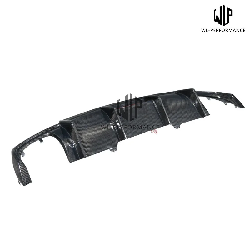 

A4 B9 S4 High quality Carbon fiber Rear bumper diffuser lip with LED lights For Audi A4 B9 S4 Car boby kit 16-up