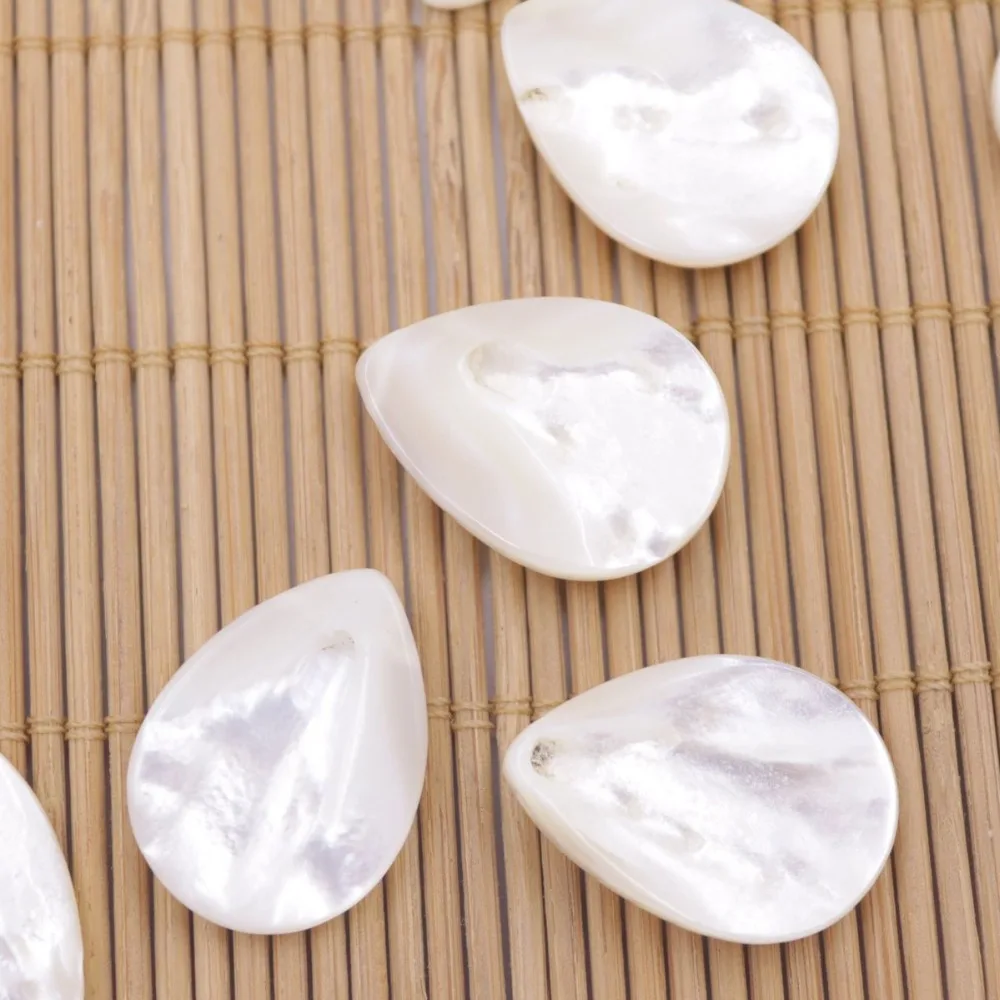 30 шт. 19ммx25 мм КАПЛЕВИДНАЯ оболочка с отверстием сверху белая морская