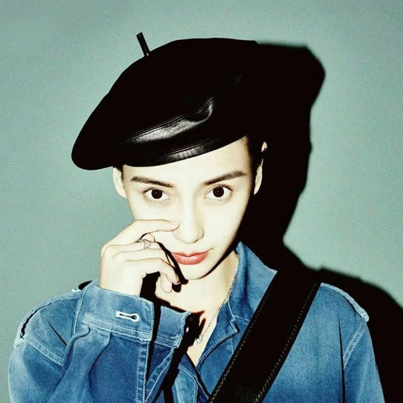 Женский кожаный берет WSYORE осенне-зимний из искусственной кожи с тыквенными