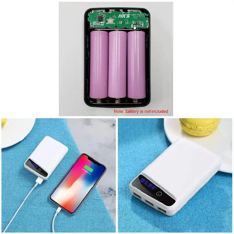 3 шт. чехол для зарядки аккумулятора 18650 портативного зарядного устройства Diy Box