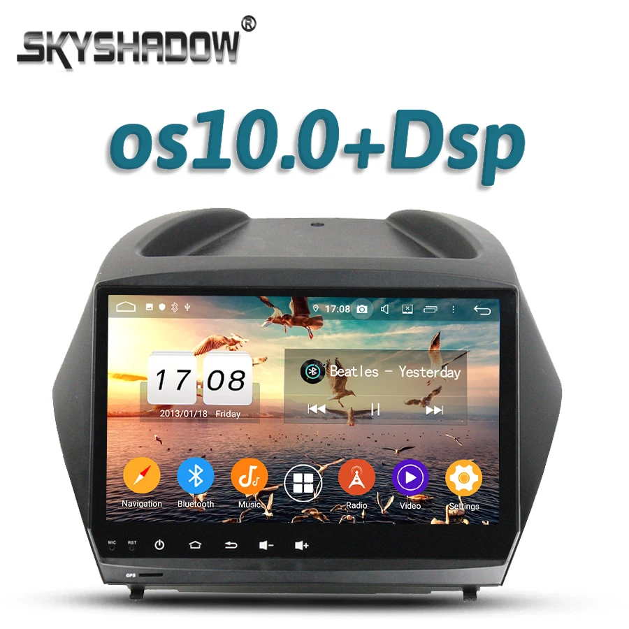 Автомобильный видеомагнитофон 720P 9 &quotDSP Android 10 8 Core 4 Гб + 32 ГБ для Hyundai IX35 TUCSON 2011 2015 GPS