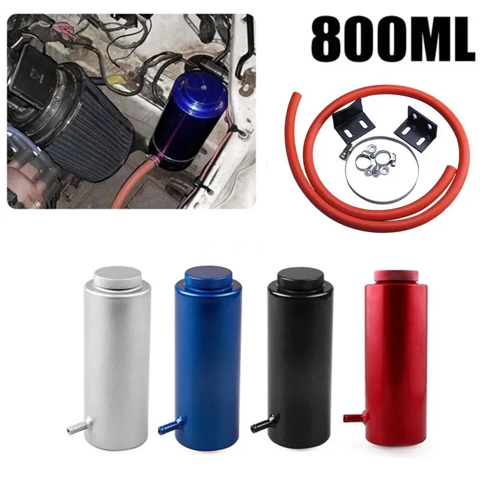 

800ml Universal Auto Radiator Aluminum Alloy Cooler Tank Radiator Overflow Pot Auxiliary Expansion Tank Oil Pot F6I7