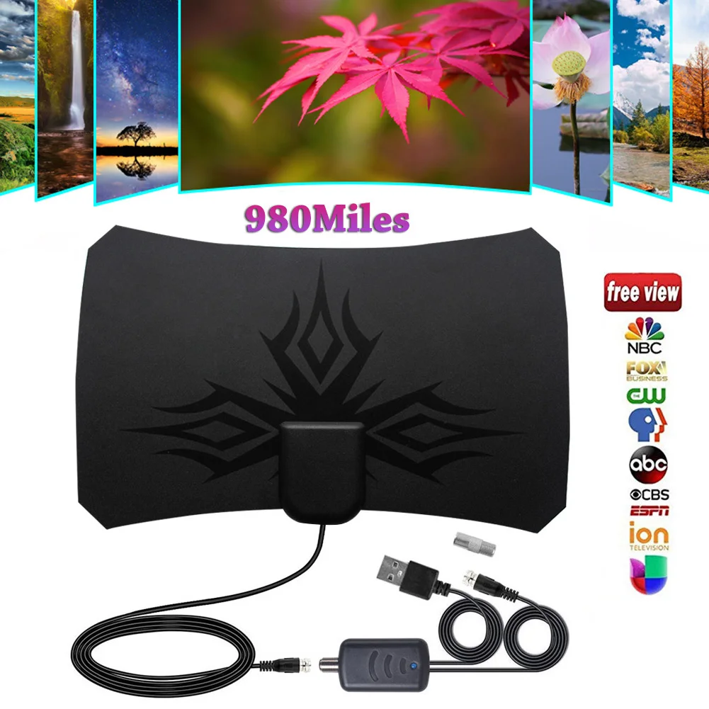 

Indoor 980 Miles Digital Antenna TV Amplifier Signal Booster DVB-T2 HDTV Antenna Clear Satellite Dish Receiver UY8