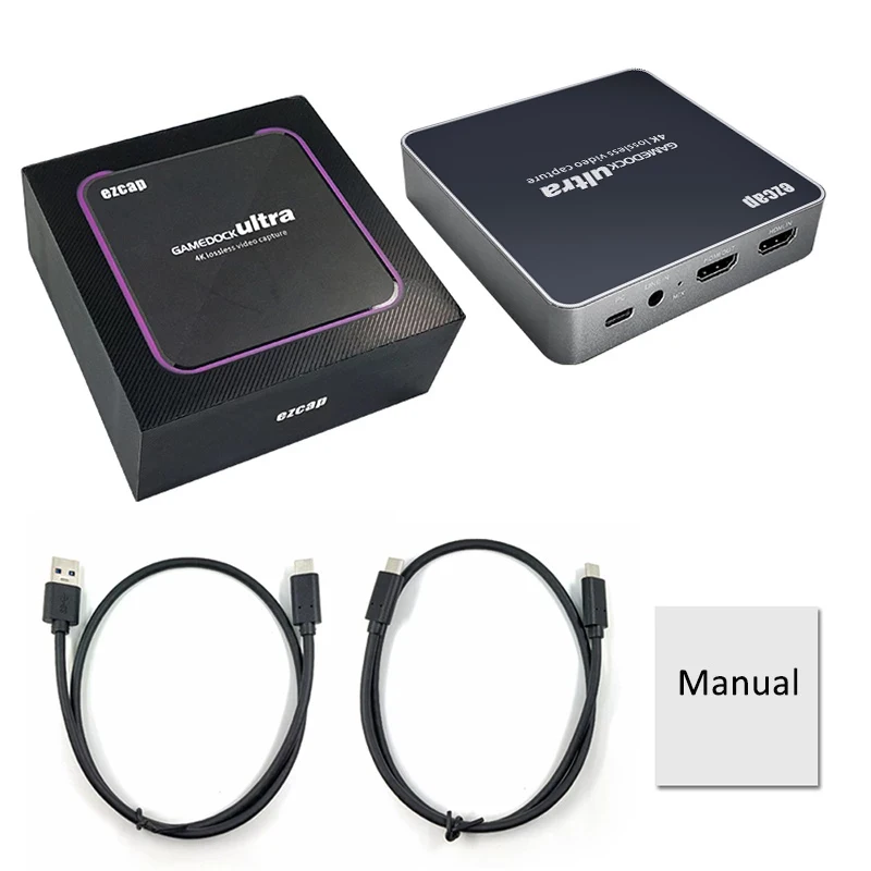 Карта видеозахвата EZCAP 320 B Real 4K HDR 1080P120FPS HD к USB3.1 Тип C запись прямой трансляции для