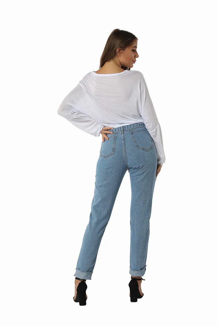 

Loose jeans women European and American plus size street baggy pants