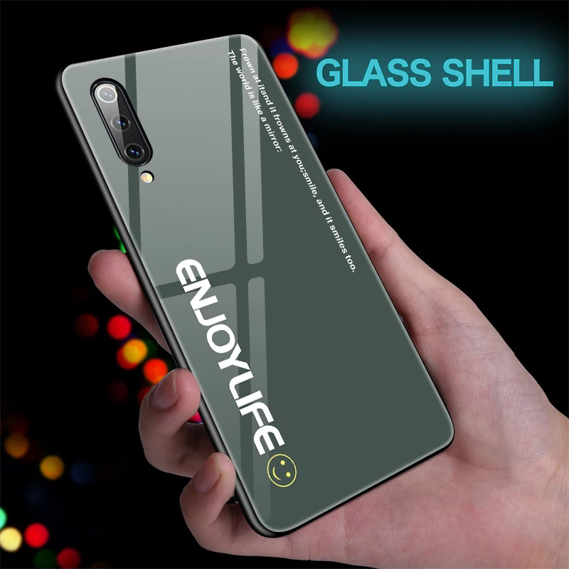 

Luxury Colorful Plain Mirror Tempered Glass Phone Case For Xiaomi Mi 10 9 8 SE Lite T F1 Redmi Note 8 7 6 5 Pro Plus Cover Coque