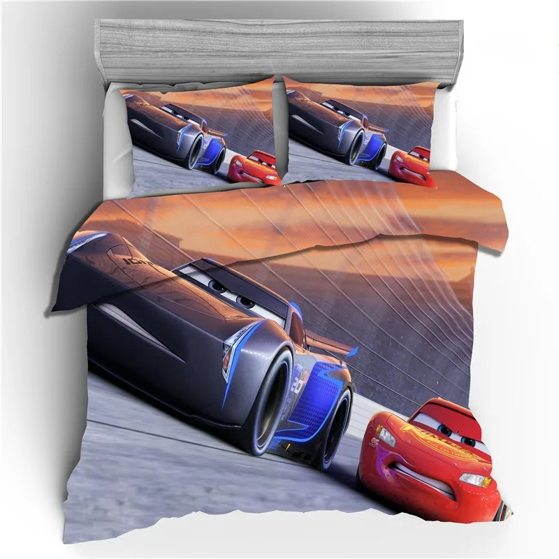 

Disney Lightning McQueen Bedding Set 3D Digital Children Bed Linings Quilt Cover Duvet Cover Pillowcases Twin Queen Size 3PCS