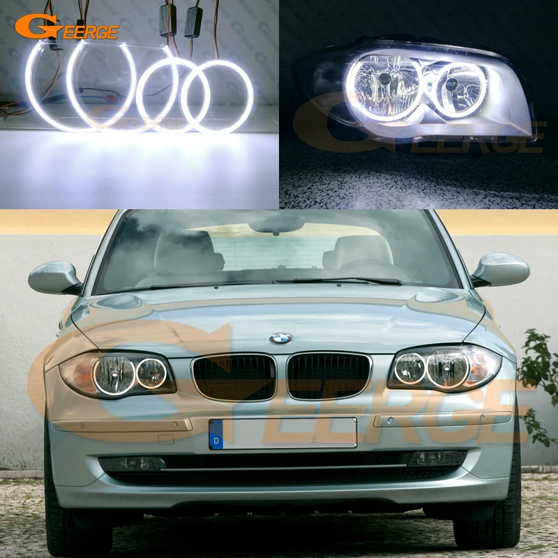 Для BMW 1 серия E81 E82 E87 E88 2004-2012 отличный ультра яркий COB led Ангельские Глазки halo