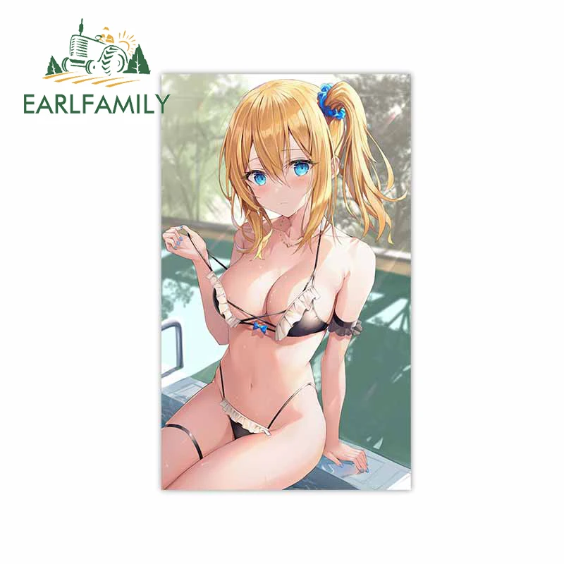 

EARLFAMILY 13 см x 7,8 см для Kaguya Автомобильная наклейка на бампер окно аниме модные наклейки 3D водонепроницаемые автомобильные наклейки