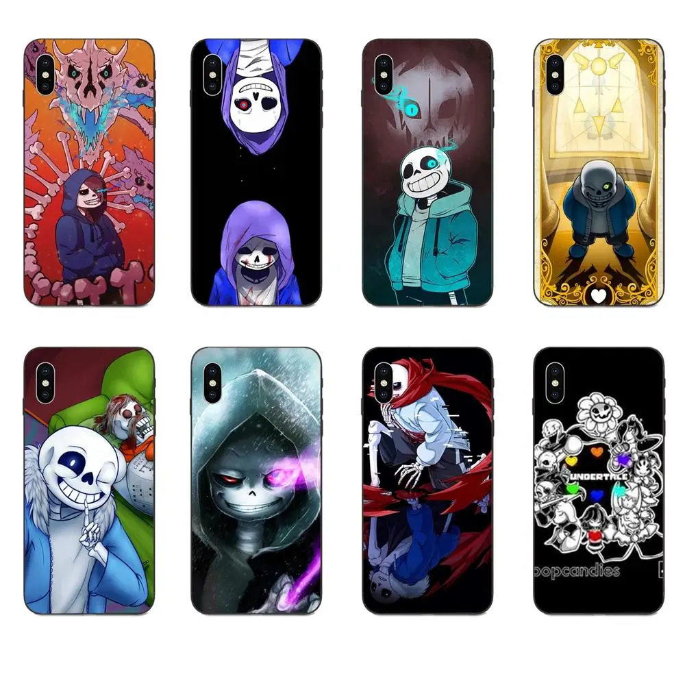 Чехол для телефона Undertale Sans черный резиновый чехол Huawei Honor 5A 6A 6C 7A 7C 7X 8 8A 8C 8X 9 9X 10 10i 20