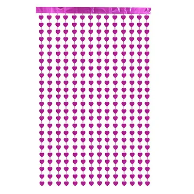rose heart 1*2 м свадебное украшение металлическая бахрома из фольги вечерние занавес свадебный фон занавес фото стенд фон вечерние украшения - Цвет: rose heart