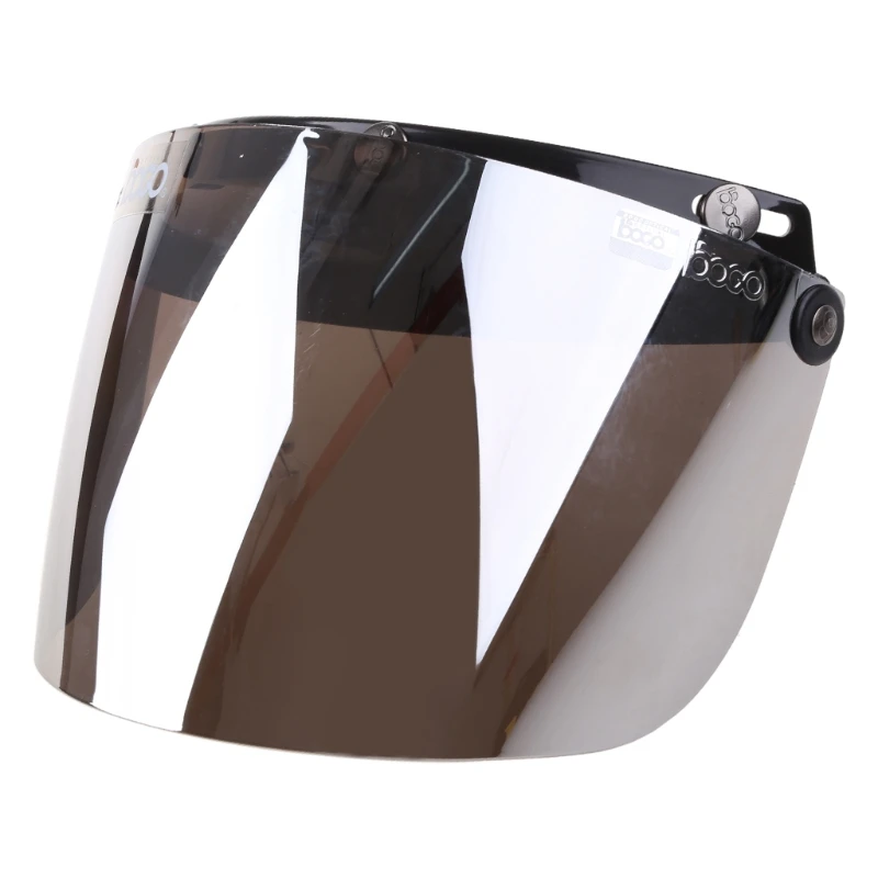 

Windproof 3-Snap Visor Lens Shield for Motorcycle Helmets Flip Up Down Open Face