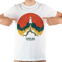 astronaut adventure color art funny t shirt men summer new white casual short sleeve homme cool tshirt