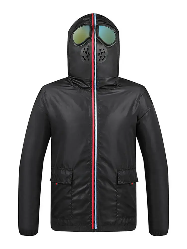 

Men/Women Jacket Sun Protection Hooded Windbreaker With Glasses Large-capacity Pockets Breathable And Soft 2021