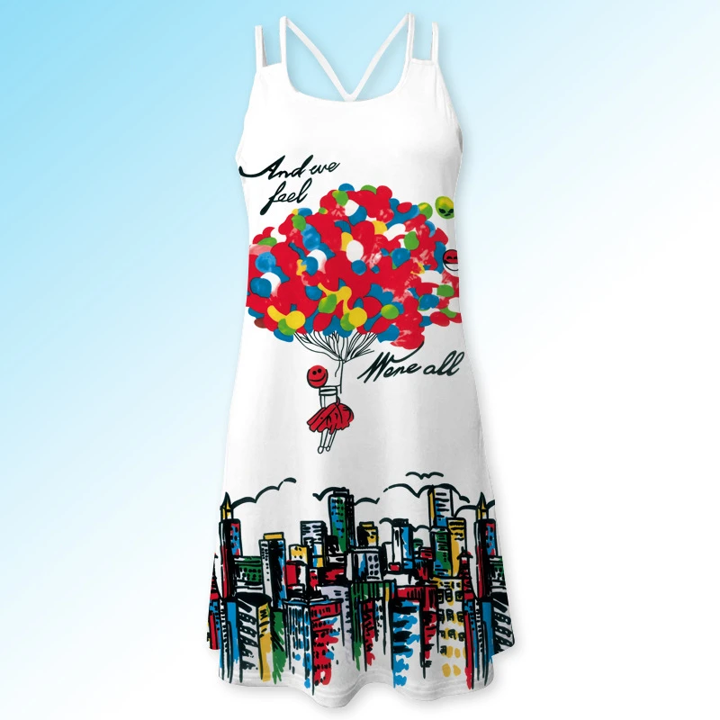 Женская блузка рубашка Длинная летняя пляжная печатная сексуальная без бретелек