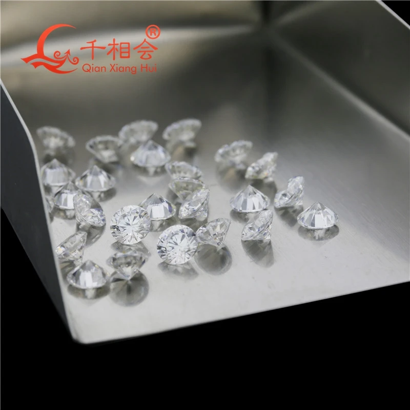 AAA круглая блестящая огранка 8 сердец и 8 стрел 0,7-1,8 мм белый цвет синтетический кубический цирконий свободный CZ камень 1000 шт для одной сумки