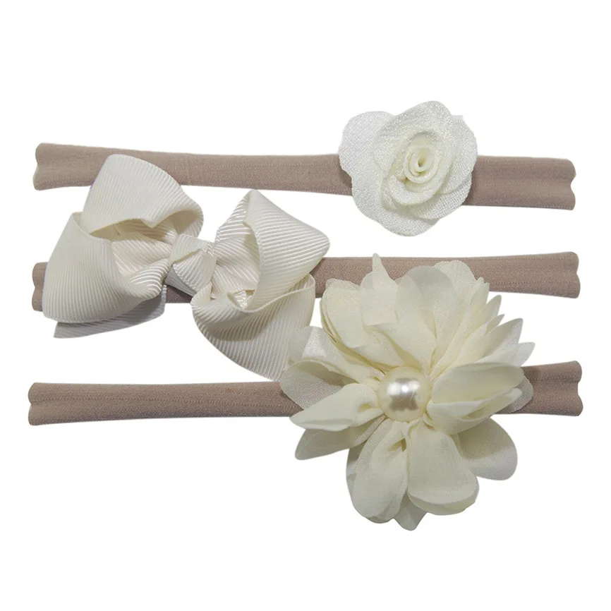 Детская повязка для волос цветок 3 шт. детская эластичная Цветочная девочек