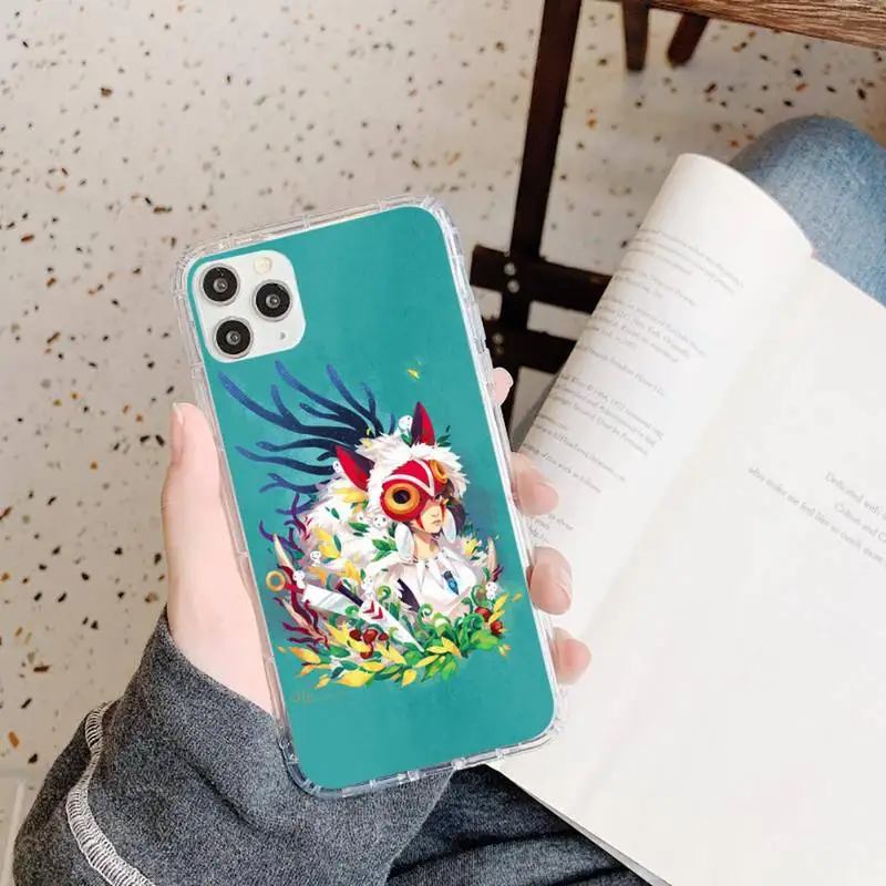 

Japan anime Mononoke Hime Phone Case Transparent soft For iphone 5 5s 5c se 6 6s 7 8 11 12 plus mini x xs xr pro max