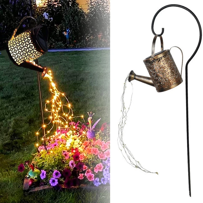 

Waterproof Solar Lawn Lamps Garden Art Deco Light Garden Star Kettle Light String Outdoor Gardening Lawn Lamp Pathway Lights