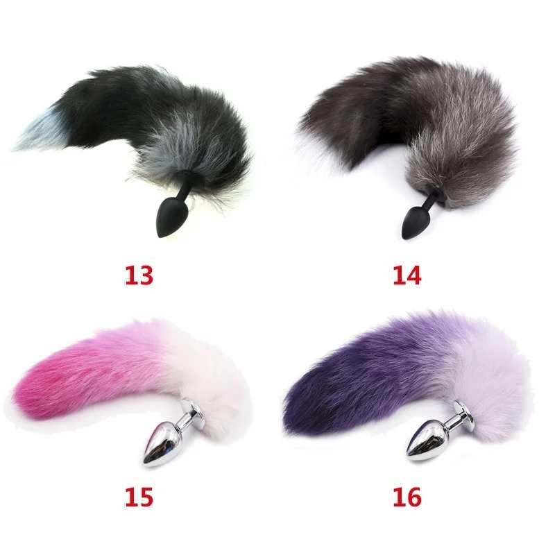 Новинка анальная пробка с лисьим хвостом искусственный пушистый хвост енота