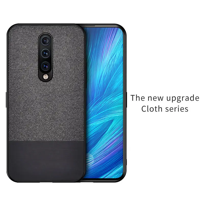 Чехол из хлопковой ткани для Oneplus 7 7T Pro 6 T 6 T Retra, силиконовый тканевый чехол для One plus 7 Pro, чехол Oneplus7 Pro, чехол One plus7 6 - Цвет: Black-P