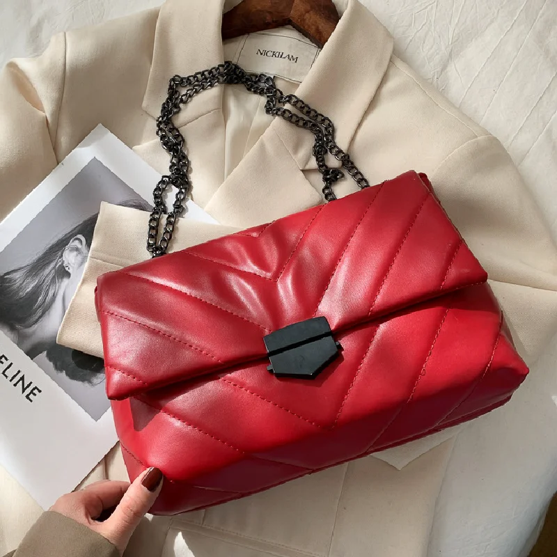

MONNET CAUTHY 2021 Newest Bags for Women Concise Elegant Fashion Soft PU Shoulder Bag Solid Color Red Khaki Black White OL Totes
