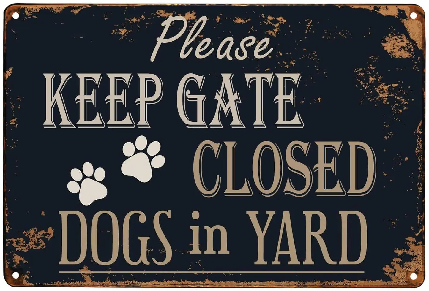 

Please Keep Gate Closed Dogs Retro Metal Tin Sign Plaque Poster Wall Decor Art Shabby Chic Gift