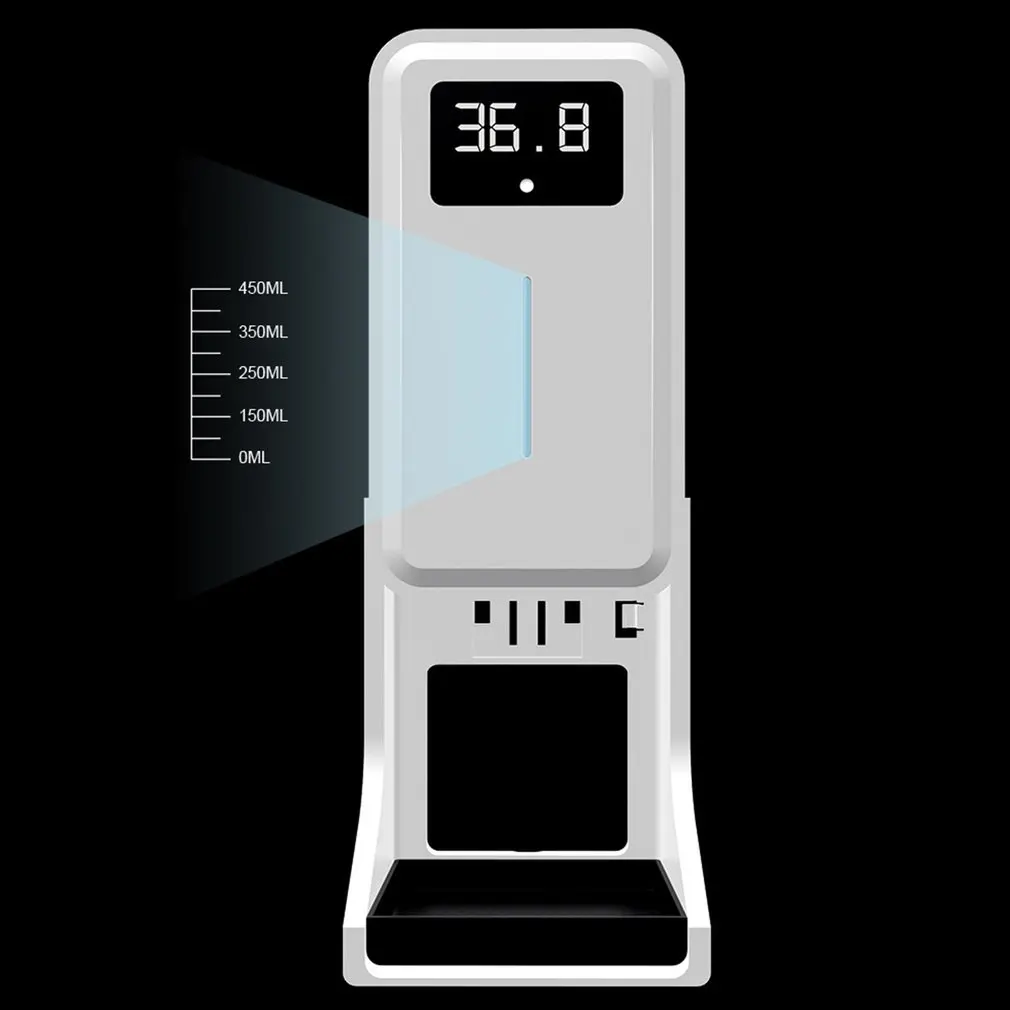 

Wall Mounted Body Thermomer Induction Soap Dispenser Automatic Hand Sanitizer Temperature Alarm With Sanitizing Dispenser
