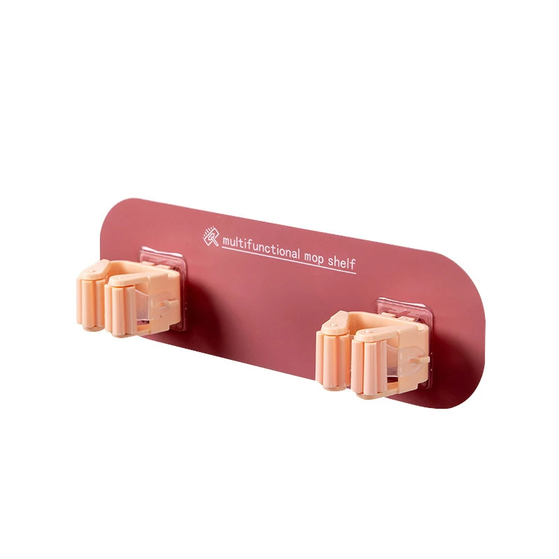 

Mop Hook Wall Hook 2 Slots Punch Free Toilet Bathroom Kitchen Hook Mop Holder Shelf Broom Clip for Cleaning Tools AA