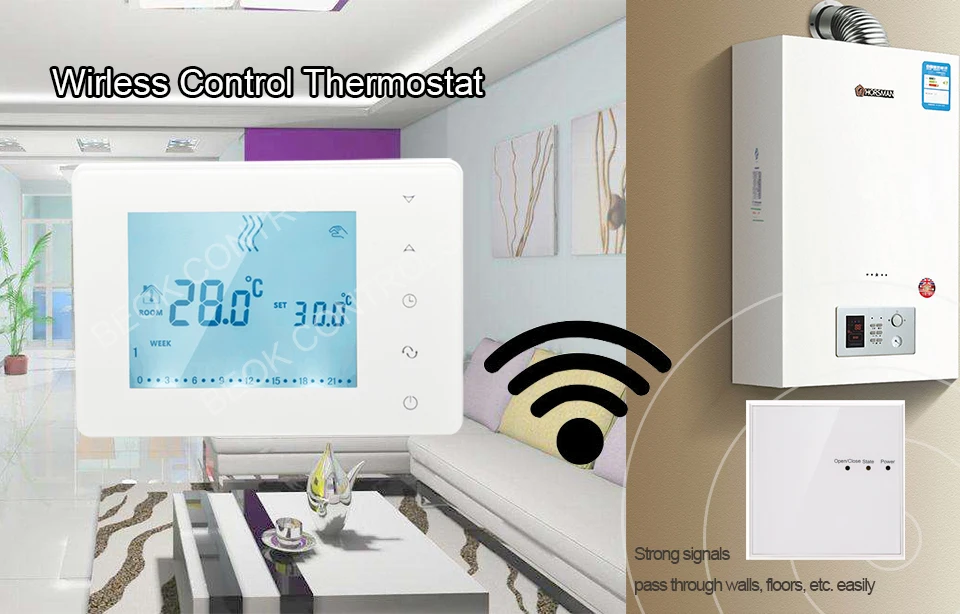 Beok беспроводной или Wifi умный термостат Регулятор газовый котел регулятор температуры нагрева