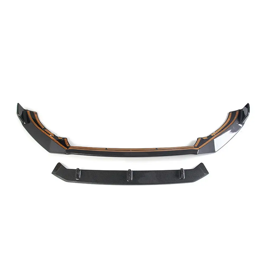 

Front Bumper Lip Spoiler Splitters For Volvo XC60 2018 - 2020 ABS Glossy Black Carbon Look