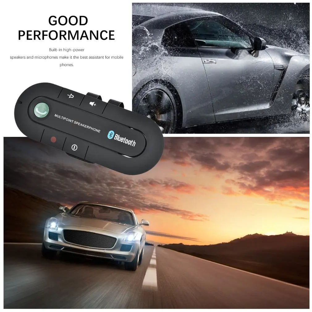 

Wireless Car Kit Handsfree Speaker Phone Visor Clip For IPhone Android Durable Built-in CSR Chipset Speaker