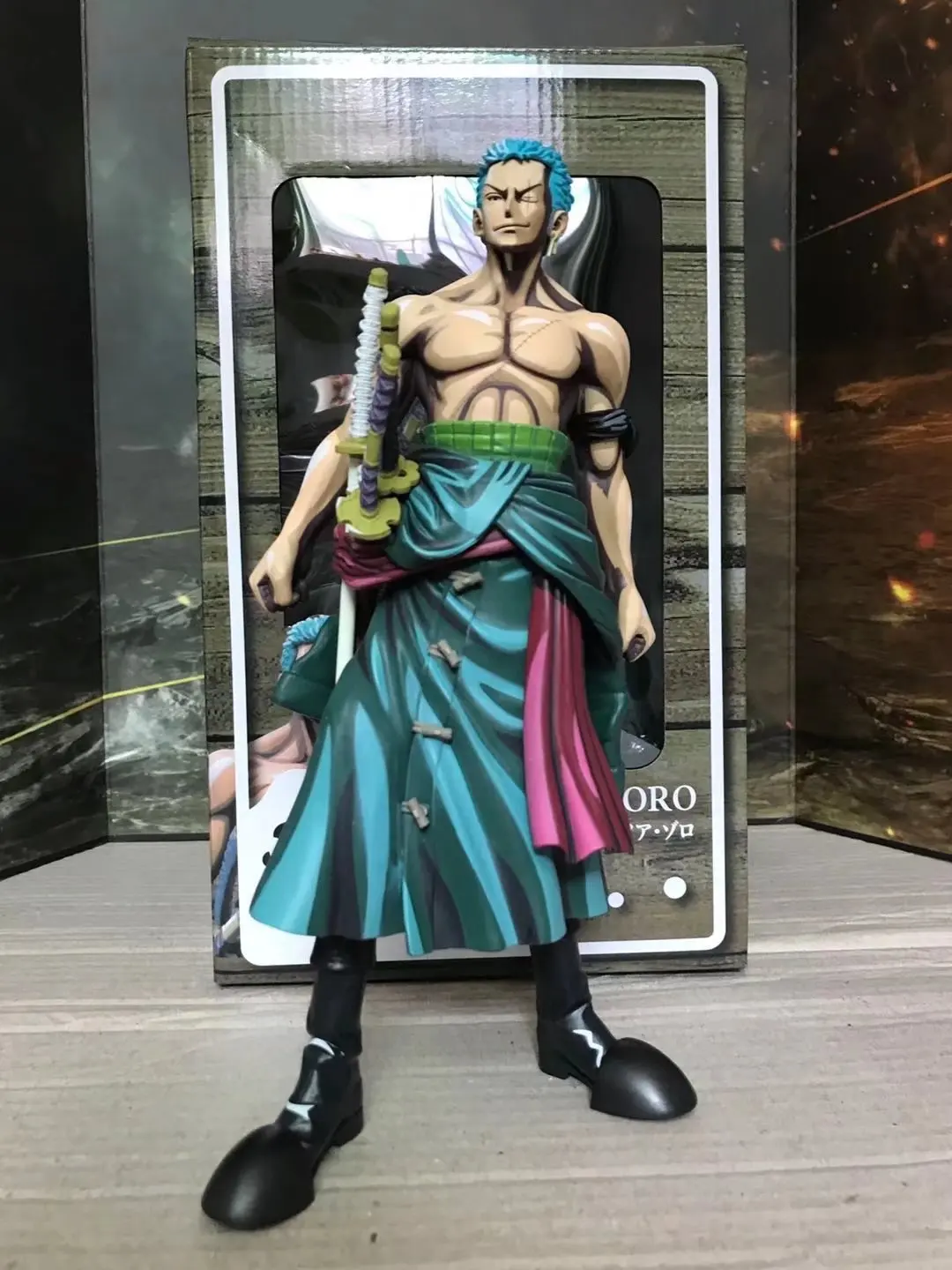 

One Piece Action Figure Anime Figure MSP Artbook Color Roronoa Zoro Three-Knife Fighting Skill Anime Model Decorations