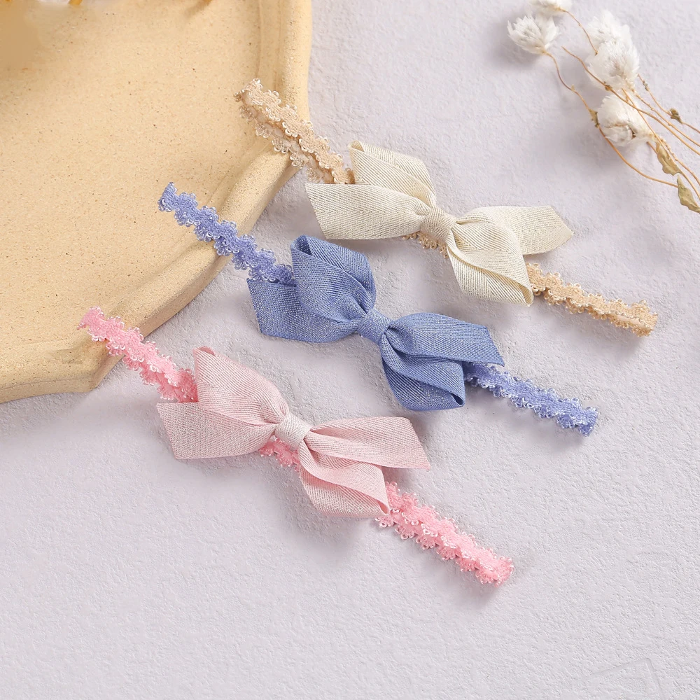 

Webbing Ribbon Bow Headband Baby Girls Boys Birthday Photo Props Headwear Bow for Hair Kids Cute Turban Ribbon Bowknot Headwrap