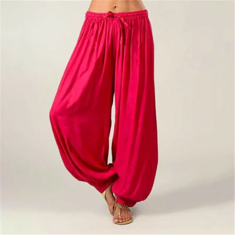 ITFABS Loose Yoga Pant Men Women Harem Pants Cotton Baggy Afghani Genie Indian Aladdin Trouser Plus Size S-3XL | Женская одежда