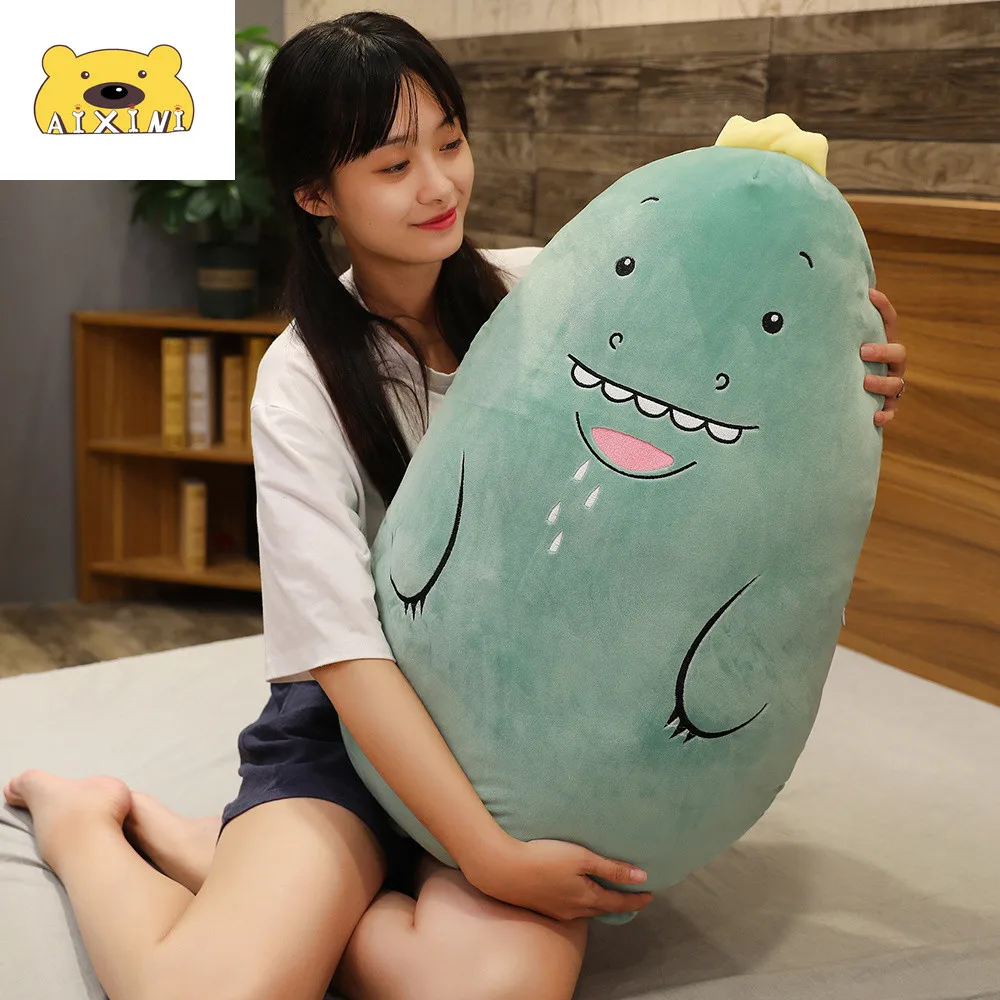

50-70cm Dinosaur pillow plush toys cute pig doll girls bed holding a sleeping doll long pillow cushion doll Sleeping Partner