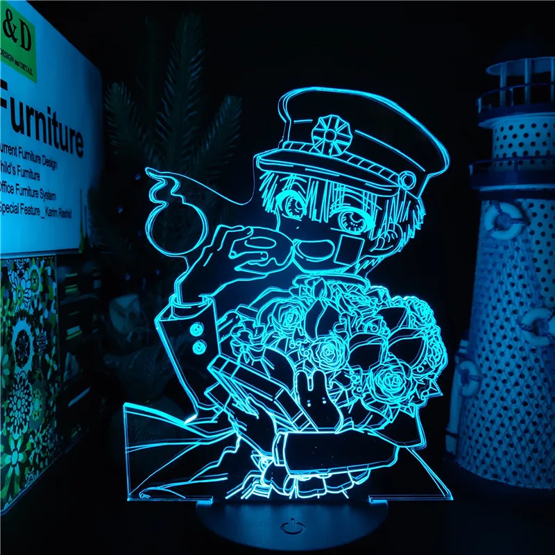 3D Lamp Toilet-bound Hanako-kun Anime Figure LED Night Light Lampara Manga Home Decoration Lights Luminaria Neon Room Lampe
