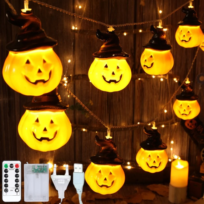 

СВЕТОДИОДНАЯ Гирлянда в виде тыквы для Хэллоуина