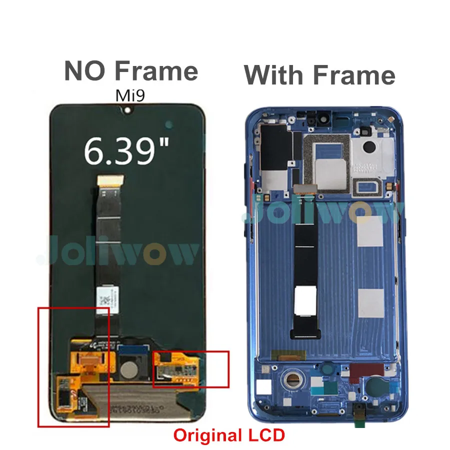 6,3" AMOLED ЖК-дисплей для Xiaomi mi 9 ЖК-дисплей дигитайзер в сборе сенсорный экран с рамкой для Xiao mi 9 lcd mi 9 mi 9 lcd