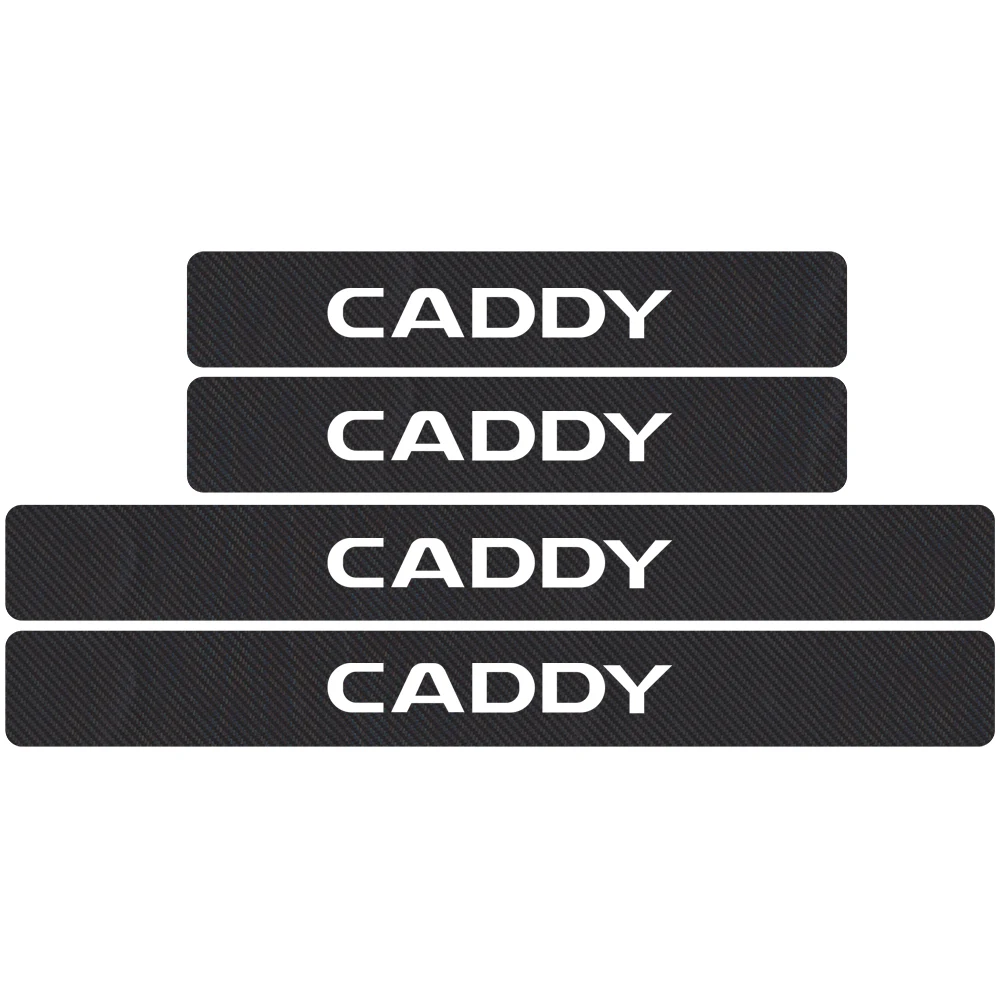 

4 шт. автомобильная наклейка на порог из углеродного волокна для Volkswagen VW Scirocco CC GOLF CADDY эмблема авто порог против царапин наклейка