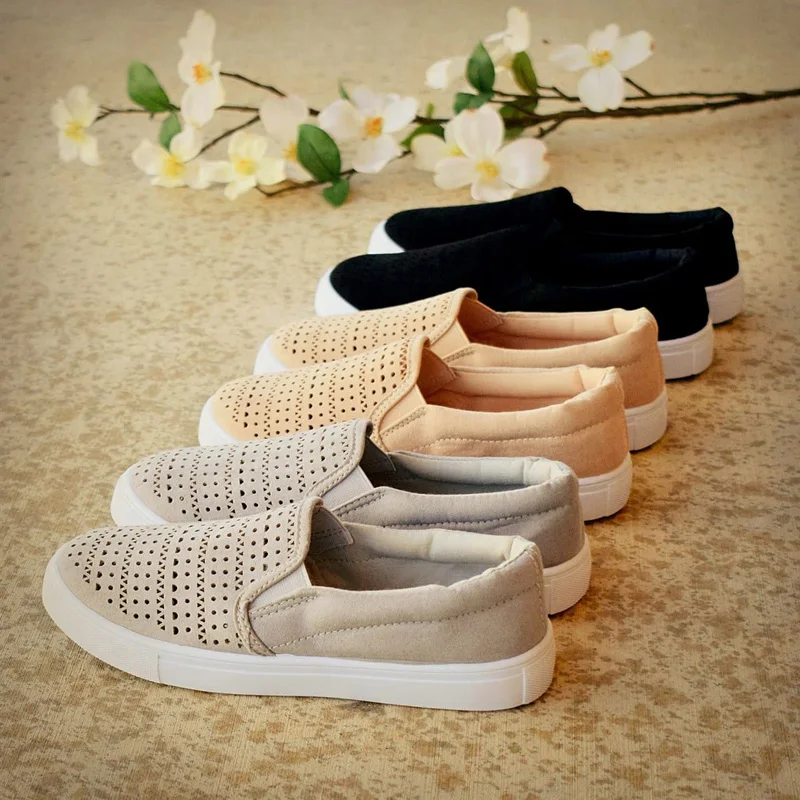 Лоферы женские холщовые дышащие без застежки кроссовки эспадрильи вырезы