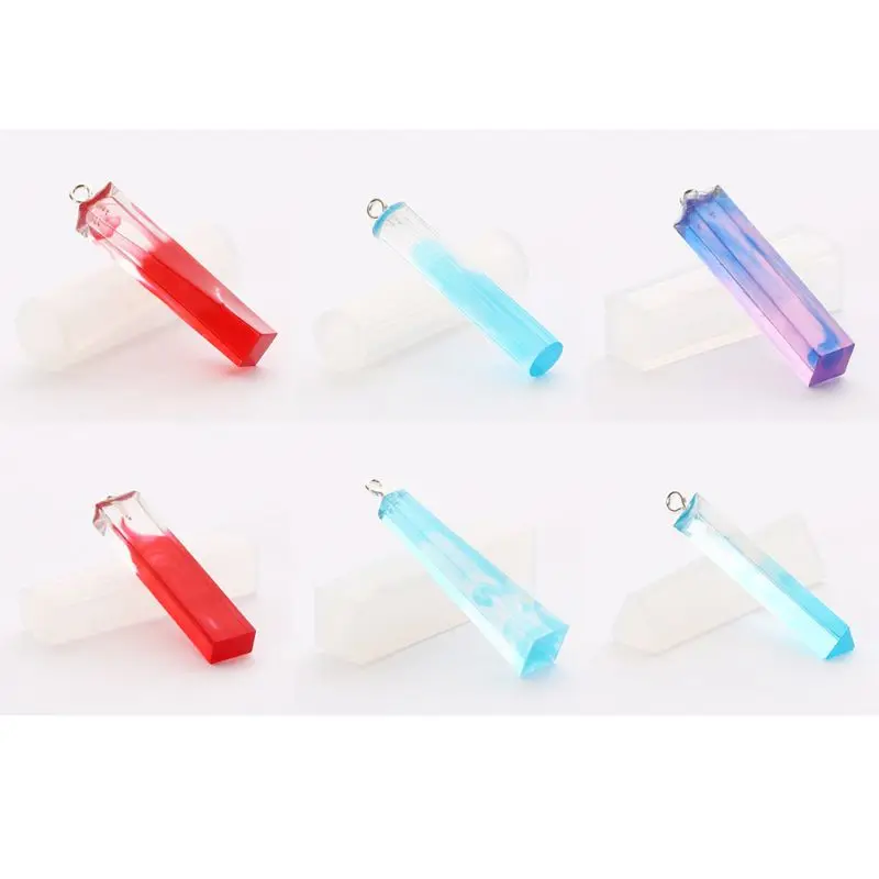 

10 Shapes DIY Liquid Necklace Pendant Resin Silicone Molds Jewelry Making Tools