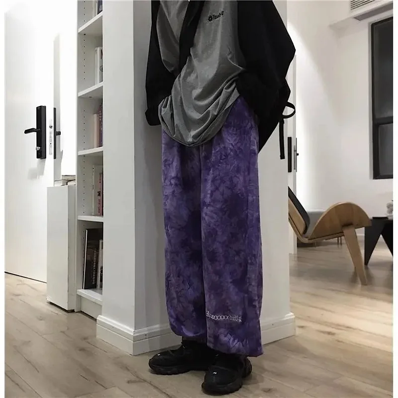 

Loose Harajuku Street Hip-hop pants Oversize Women's pants Letter pattern tie-dye pants jogger punk size vintage trousers y2k