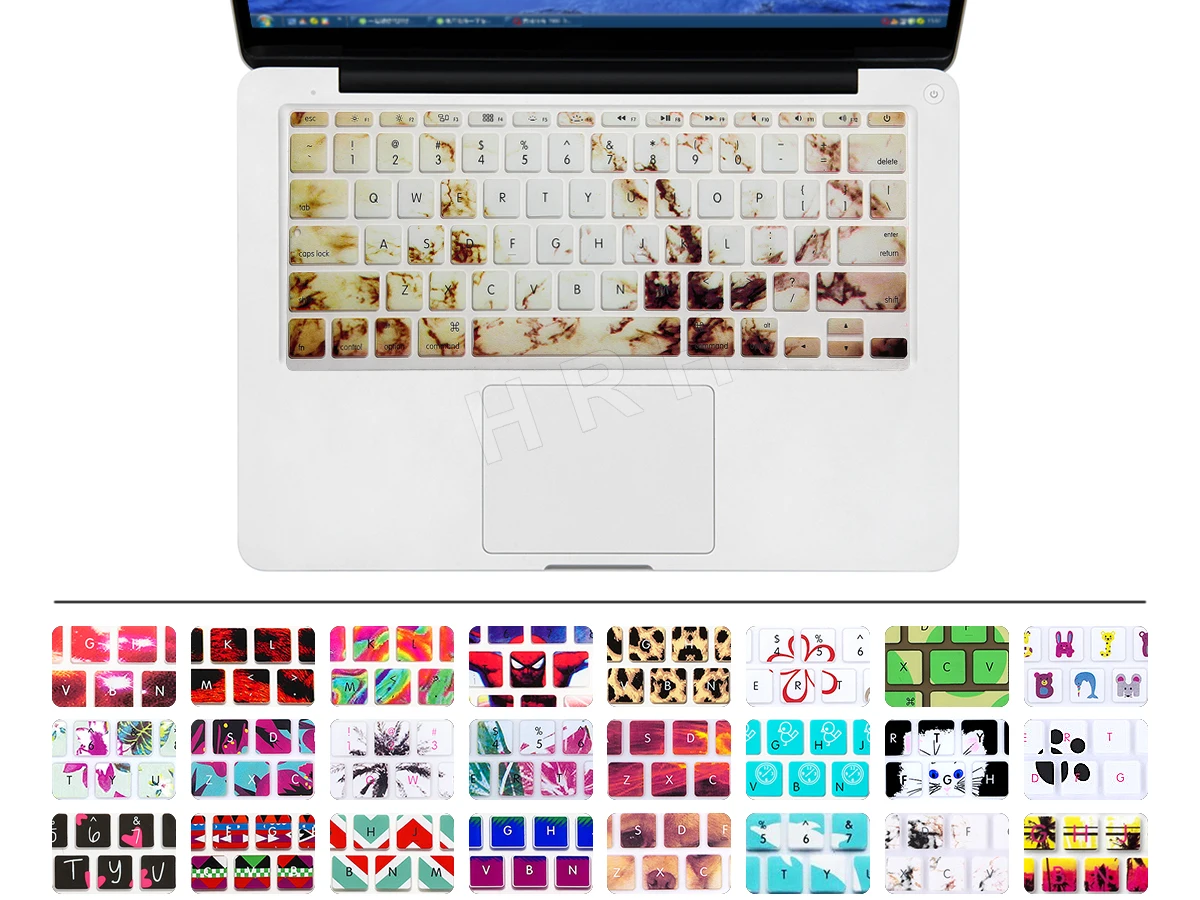 HRH тонкий модный дизайн чехол для клавиатуры силиконовая защитная пленка Macbook Air 11